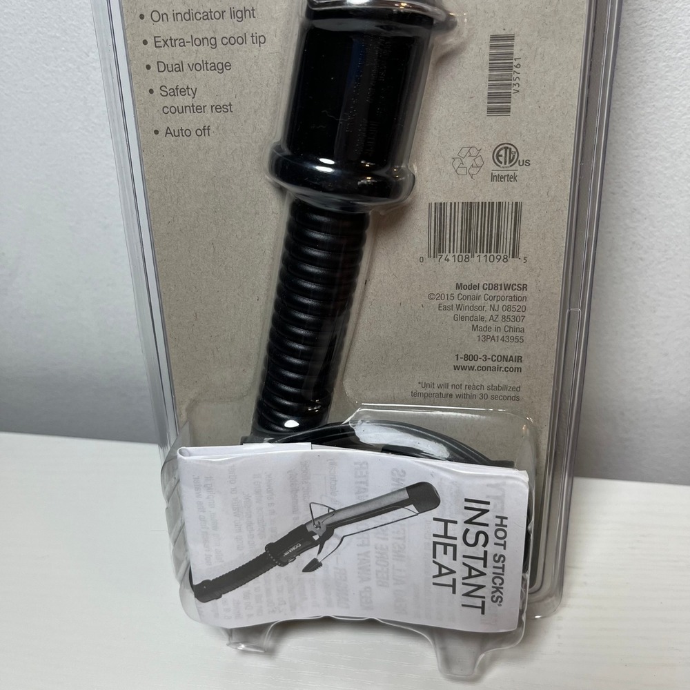 NEW Conair Hot Sticks Curling Iron 3/4 Inch Barrel Silver‎ CD81WCSR Instant Heat - Picture 9 of 9